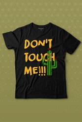 Don't Touch Me Kaktüs Baskılı Tişört Çocuk T-shirt - Thumbnail