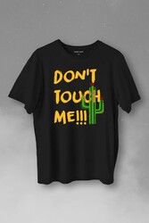 Don'T Touch Me Kaktüs Baskılı Tişört Unisex T-Shirt - Thumbnail