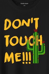 Don'T Touch Me Kaktüs Baskılı Tişört Unisex T-Shirt - Thumbnail