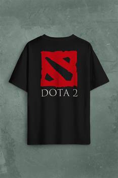 Dota2 Dota 2 Is A Multıplayer Actıve Rts Game Sırt Ön Baskılı Oversize Tişört Unisex T-Shirt