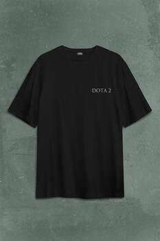 Dota2 Dota 2 Is A Multıplayer Actıve Rts Game Sırt Ön Baskılı Oversize Tişört Unisex T-Shirt