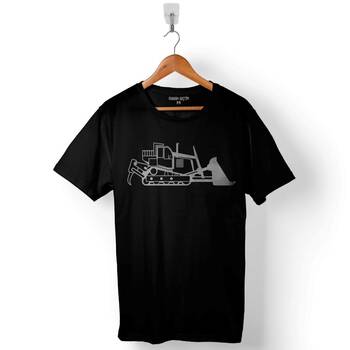 Dozer Loader Caterpillar 963 Cat Kato Komatsu Baskılı Tişört Unisex T-Shirt