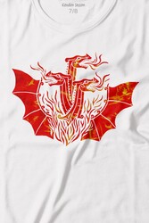 Dragon House Of Targaryen Aegon Ejder Alev Baskılı Tişört Çocuk T-shirt - Thumbnail