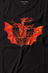 Dragon House Of Targaryen Aegon Ejder Alev Baskılı Tişört Çocuk T-shirt - Thumbnail