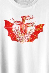 Dragon House Of Targaryen Aegon Ejder Alev Baskılı Tişört Unisex T-shirt - Thumbnail