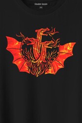 Dragon House Of Targaryen Aegon Ejder Alev Baskılı Tişört Unisex T-Shirt - Thumbnail