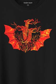 Dragon House Of Targaryen Aegon Ejder Alev Baskılı Tişört Unisex T-Shirt