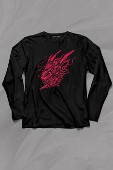 Dragon Japanese Ejder Japon Uzun Kollu Tişört Baskılı T-Shirt