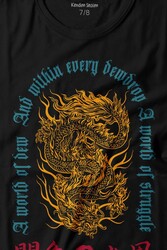 Dragon Japanese Urban Drake Ejder Japonca Uzak Doğu Baskılı Tişört Çocuk T-shirt - Thumbnail