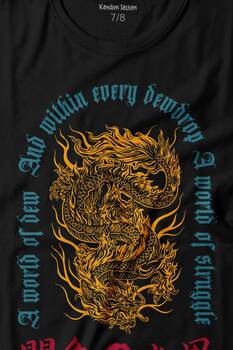 Dragon Japanese Urban Drake Ejder Japonca Uzak Doğu Baskılı Tişört Çocuk T-shirt