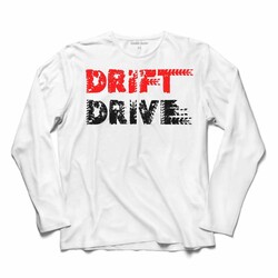 Drift Drive Car Araç Kaydırma Motosiklet Uzun Kollu Tişört Baskılı T-Shirt - Thumbnail