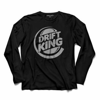 DRIFT KING BURGER DRIFT KRALI ROLL ARABA YARIŞI UZUN KOLLU TİŞÖRT