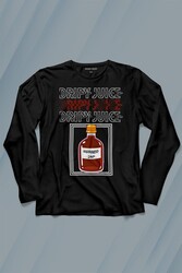 Dripy Juice Espirili Streepwear Uzun Kollu Tişört Baskılı T-Shirt - Thumbnail