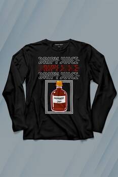 Dripy Juice Espirili Streepwear Uzun Kollu Tişört Baskılı T-Shirt