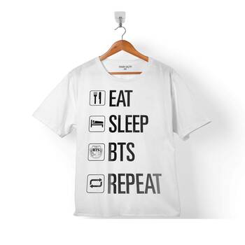 EAT SLEEP BTS REPEAT ONLY BY DEXTA BANGTAN BOYS ÇOCUK TİŞÖRT