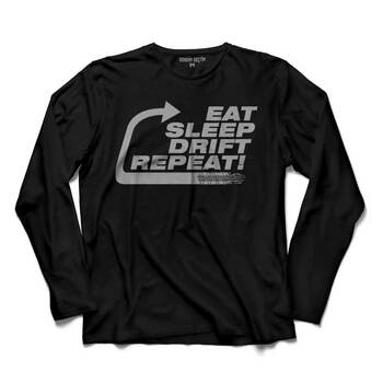 EAT SLEEP DRIFT REPEAT RACE SPORT MOTOSPOR UZUN KOLLU TİŞÖRT