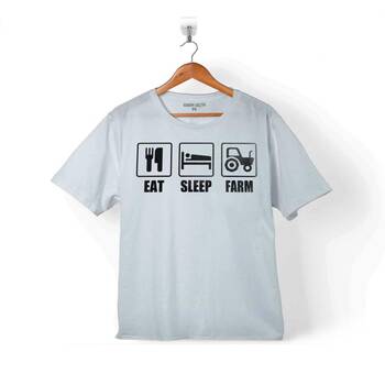 EAT SLEEP FARM YEMEK UYKU ÇALIŞMAK ÇİFTÇİLİK ÇOCUK TİŞÖRT