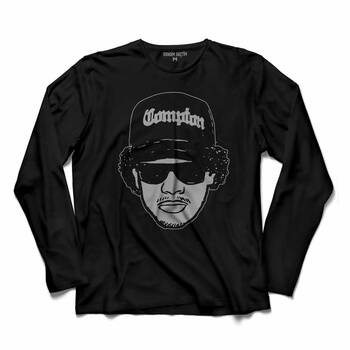 EAZY E COMPTON LOGO EAZY-E N 95 N95 2 UZUN KOLLU TİŞÖRT