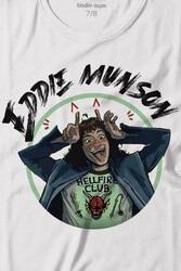 Eddie Munson Stranger Things Sezon 4 Baskılı Tişört Çocuk T-shirt - Thumbnail