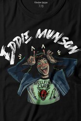 Eddie Munson Stranger Things Sezon 4 Baskılı Tişört Çocuk T-shirt - Thumbnail