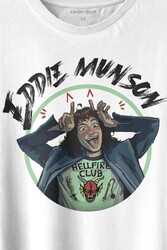 Eddie Munson Stranger Things Sezon 4 Baskılı Tişört Unisex T-shirt - Thumbnail