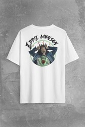 Eddie Munson Stranger Things Sezon 4 Sırt Ön Baskılı Oversize Tişört Unisex T-Shirt - Thumbnail