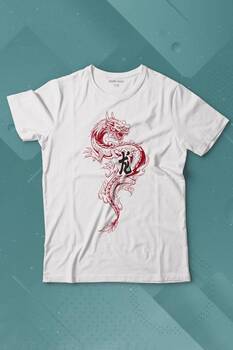 Ejder Dragon Uzak Doğu Japanese Drake Japonca Baskılı Tişört Çocuk T-shirt