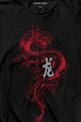 Ejder Dragon Uzak Doğu Japanese Drake Japonca Uzun Kollu Tişört Baskılı T-Shirt - Thumbnail