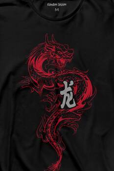 Ejder Dragon Uzak Doğu Japanese Drake Japonca Uzun Kollu Tişört Baskılı T-Shirt