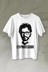 El Proffessor La Casa De Papel Profesör Baskılı Tişört Unisex T-shirt - Thumbnail