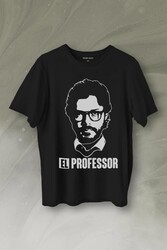 El Proffessor La Casa De Papel Profesör Baskılı Tişört Unisex T-Shirt - Thumbnail