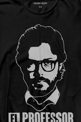 El Proffessor La Casa De Papel Profesör Uzun Kollu Tişört Baskılı T-Shirt - Thumbnail