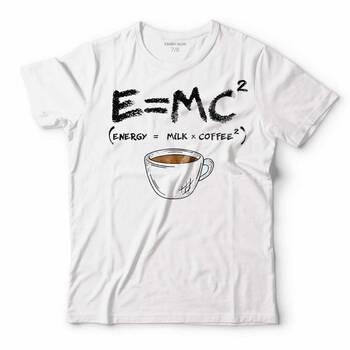 E=MC2 ENERJİ SÜT COFFEE ENERGY MILK COFFEE EINSTEIN ÇOCUK TİŞÖRT