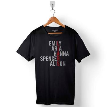 Emily Aria Hannna Spencer Alison Baskılı Tişört Unisex T-Shirt