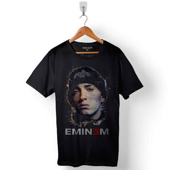 Eminem 8 Miles 8 Eight Sekiz Mil Logo Baskılı Tişört Unisex T-Shirt