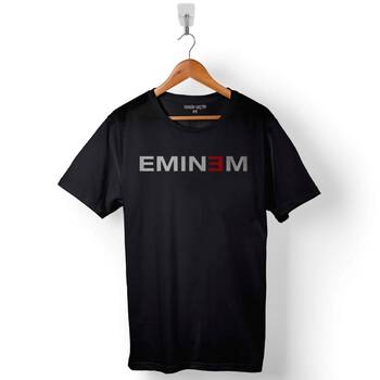 Eminem 8 Miles 8 Eight Sekiz Mil Logo Baskılı Tişört Unisex T-Shirt