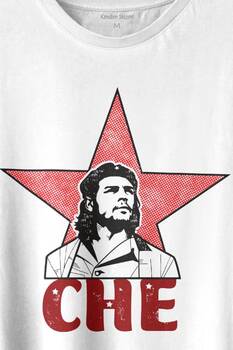 Ernosto Che Guevara Red Star Kırımızı Yıldız Baskılı Tişört Unisex T-shirt