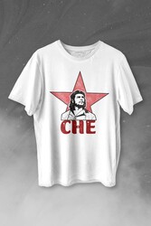 Ernosto Che Guevara Red Star Kırımızı Yıldız Baskılı Tişört Unisex T-shirt - Thumbnail