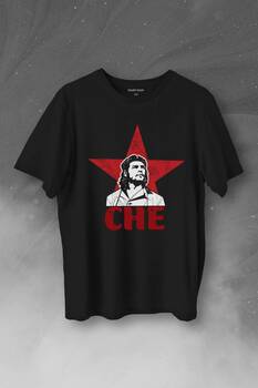 Ernosto Che Guevara Red Star Kırımızı Yıldız Baskılı Tişört Unisex T-Shirt