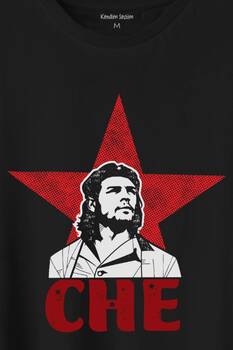 Ernosto Che Guevara Red Star Kırımızı Yıldız Baskılı Tişört Unisex T-Shirt