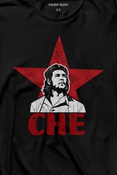 Ernosto Che Guevara Red Star Kırımızı Yıldız Uzun Kollu Tişört Baskılı T-Shirt - Thumbnail