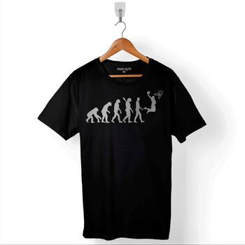 Evolution Human Evrim İnsan Maymun Basketbol Baskılı Tişört Unisex T-Shirt