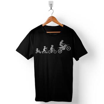 Evolution Motorcycl Off Road Biker Evrim Baskılı Tişört Unisex T-Shirt