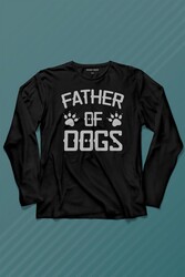 Father Of Dog Mam Köpek Babası Hayvansever Veteriner Uzun Kollu Tişört Baskılı T-Shirt - Thumbnail