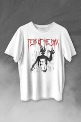 Fear Of The Dark Karanlık Dark Gothic Urban Street Wear Baskılı Tişört Unisex T-shirt - Thumbnail