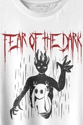 Fear Of The Dark Karanlık Dark Gothic Urban Street Wear Baskılı Tişört Unisex T-shirt - Thumbnail