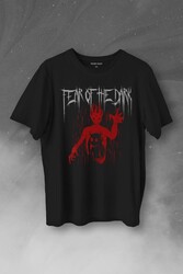 Fear Of The Dark Karanlık Dark Gothic Urban Street Wear Baskılı Tişört Unisex T-Shirt - Thumbnail