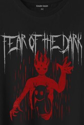 Fear Of The Dark Karanlık Dark Gothic Urban Street Wear Baskılı Tişört Unisex T-Shirt - Thumbnail