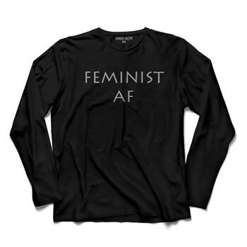 FEMINIST AF KOMUNİZM GÜÇLÜ KADIN FEMİNİZM UZUN KOLLU TİŞÖRT