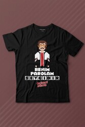 Feyyaz Yiğit Benim Parolam Sevgidir Ölümlü Dünya Baskılı Tişört Çocuk T-shirt - Thumbnail